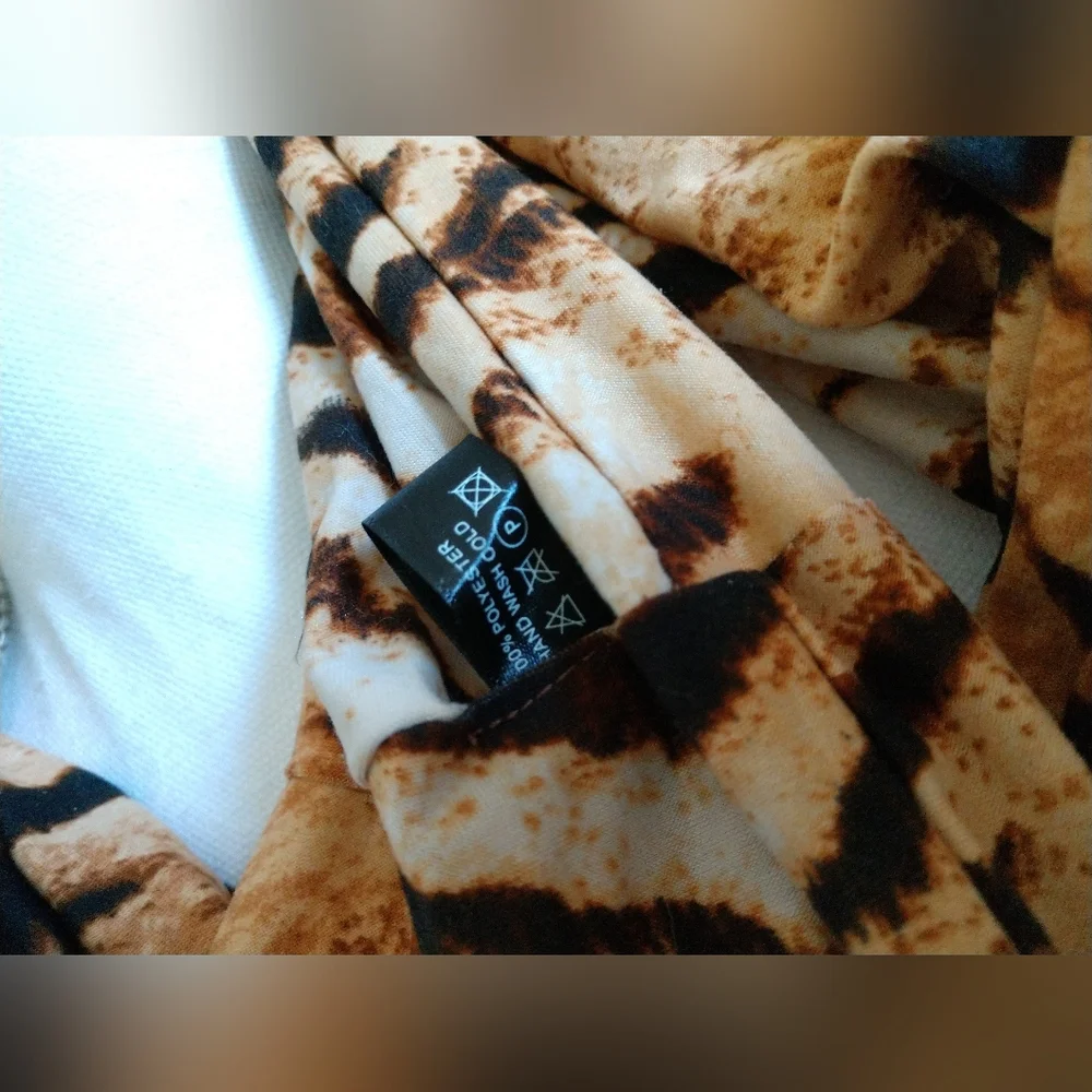 NEW Tiff N Tam Animal Print Infinity Fashion Scarf Brown Circle Loop NWT 6007